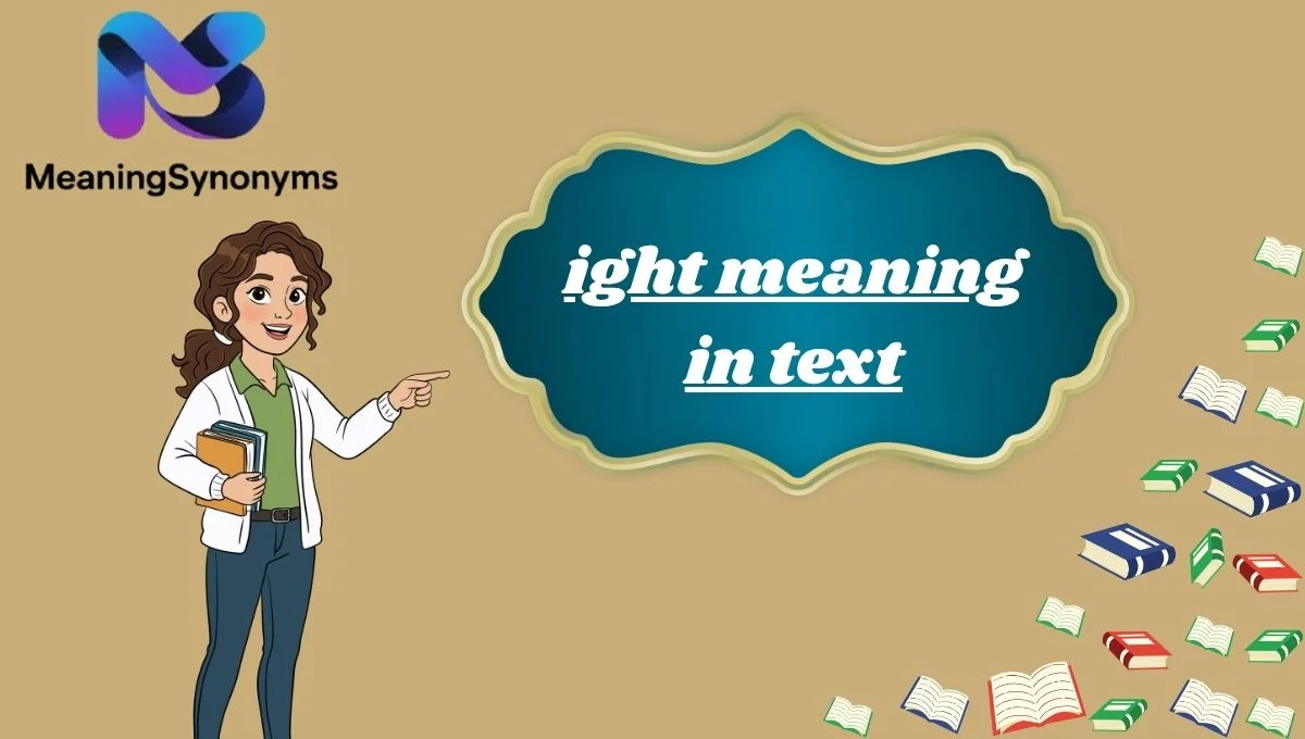 ight meaning in text