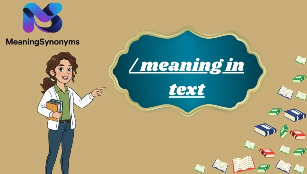 / meaning in text
