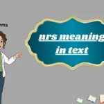 nrs meaning in text