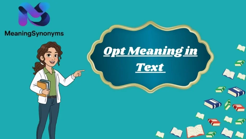 Opt Meaning in Text
