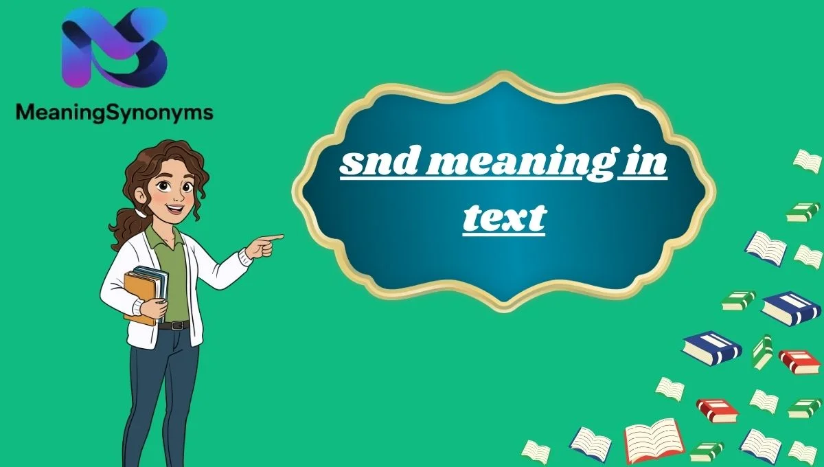 snd meaning in text